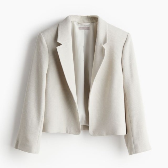 New with tags H&M Beige Jacket with Slit Cuffs size Small - Picture 1 of 3
